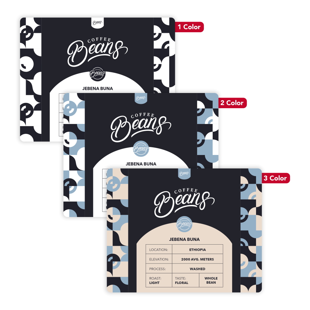 1, 2 Or 3 Color Custom Printed Labels