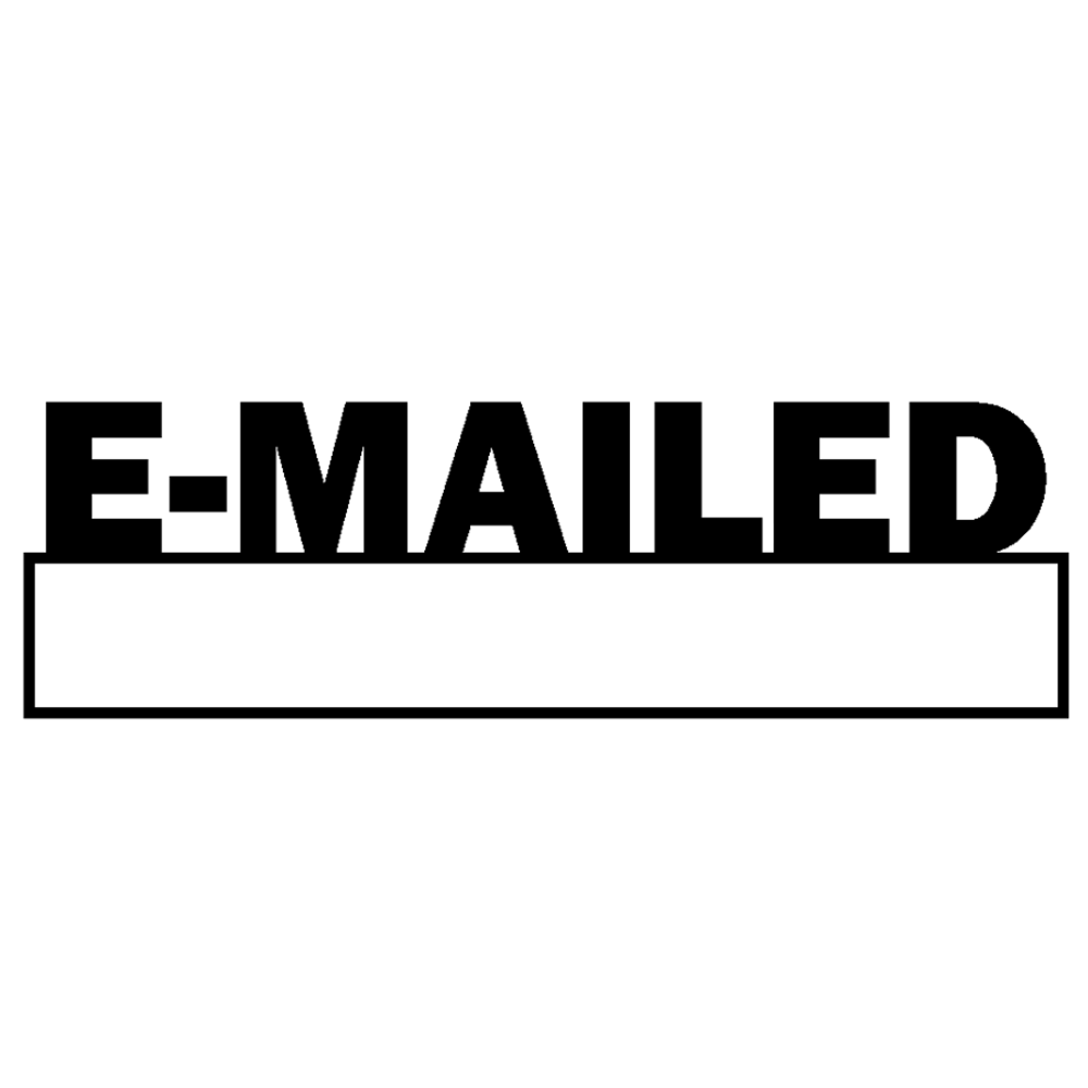 Xstamper® One-Color Title Stamp, Pre-Inked, "E-Mailed", Red