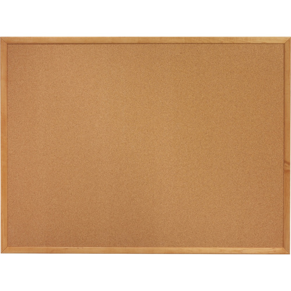 Lorell® Cork Bulletin Board, 36" x 48", Wood
