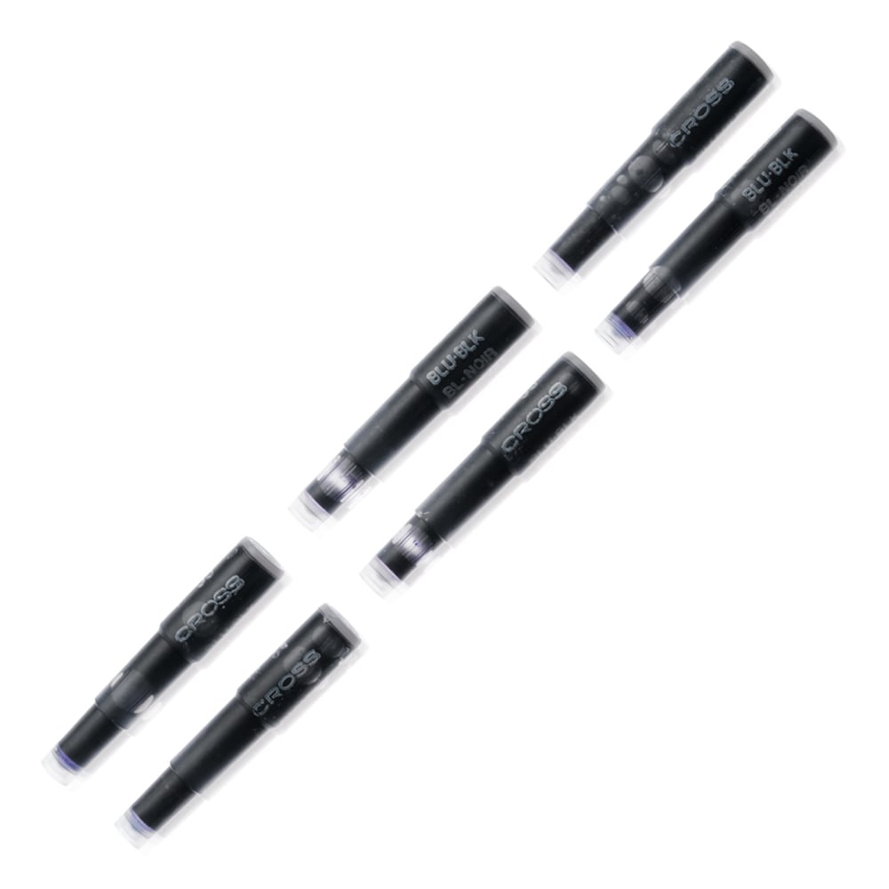 Cross® Ink Cartridges, Fountain Pen Refill, Blue/Black, Pack
