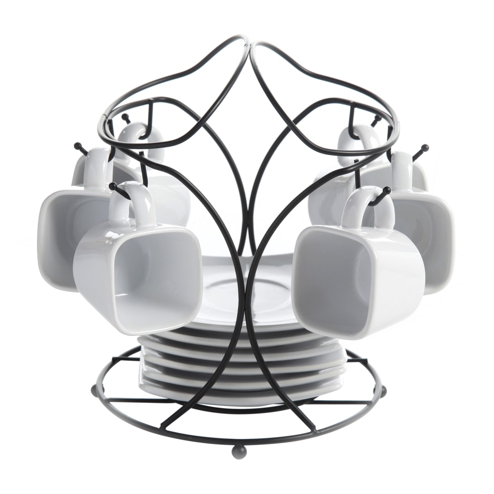 Gibson Elite Gracious Dining 13-Piece Porcelain Espresso Set,