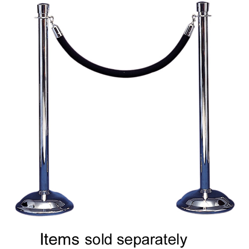 Tatco Velour Rope For Stanchions, 6&#x27; Long, Black