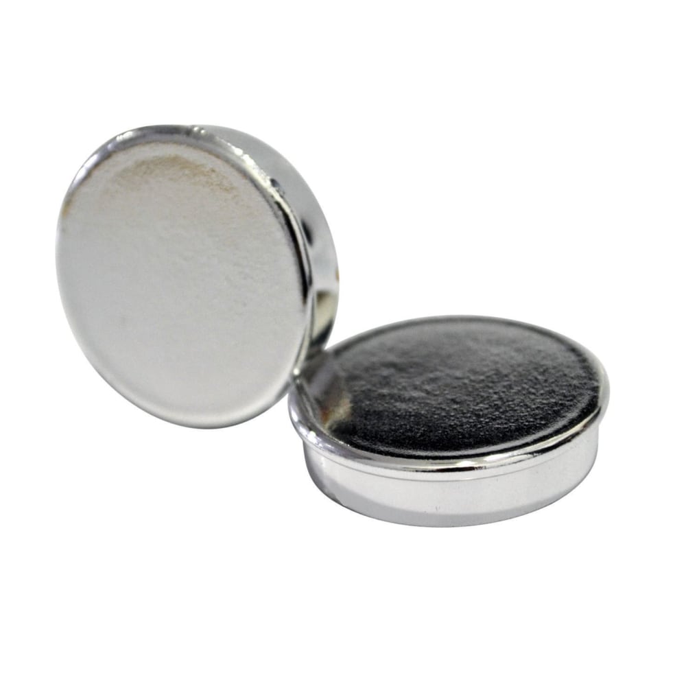 MasterVision® Hi-Intensity Magnets, 1 1/4”, Silver, Pack Of