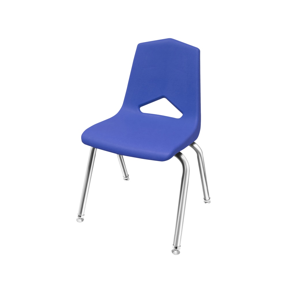 Marco Group™ MG1100 Series Stacking Chairs, 18-Inch, Blue/Chrome,