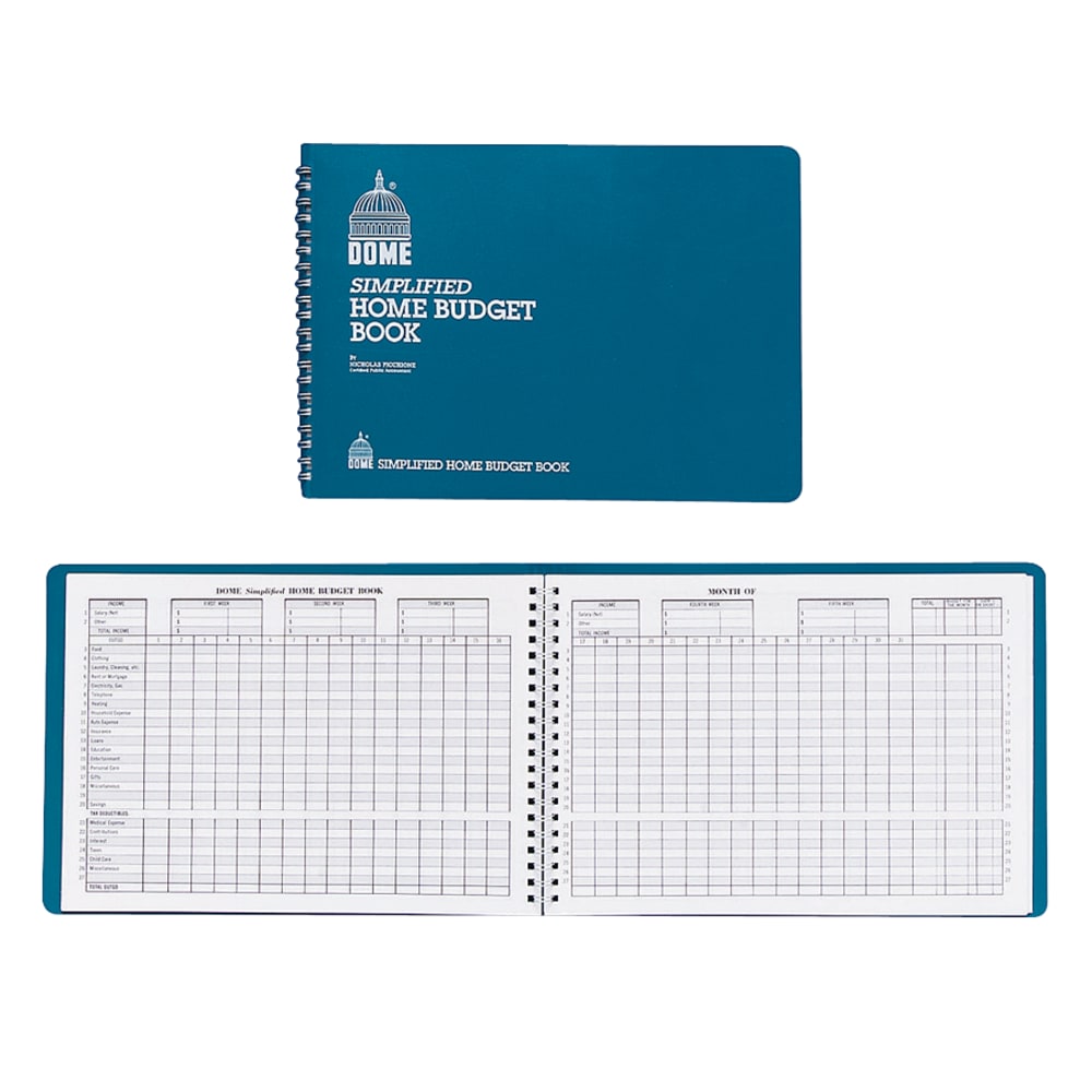 Dome® Simplified Home Budget Book, 7 1/2" x