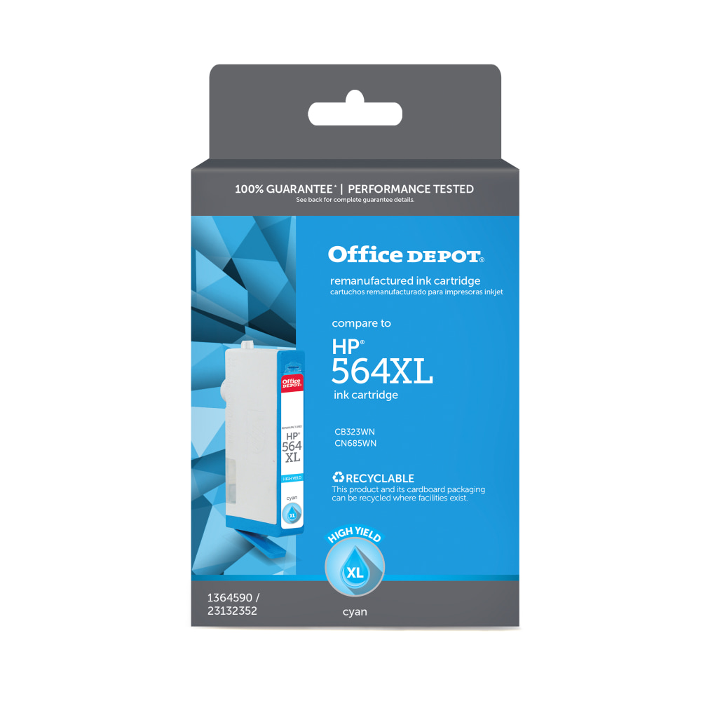 Office Depot® Remanufactured Cyan High-Yield Ink Cartridge