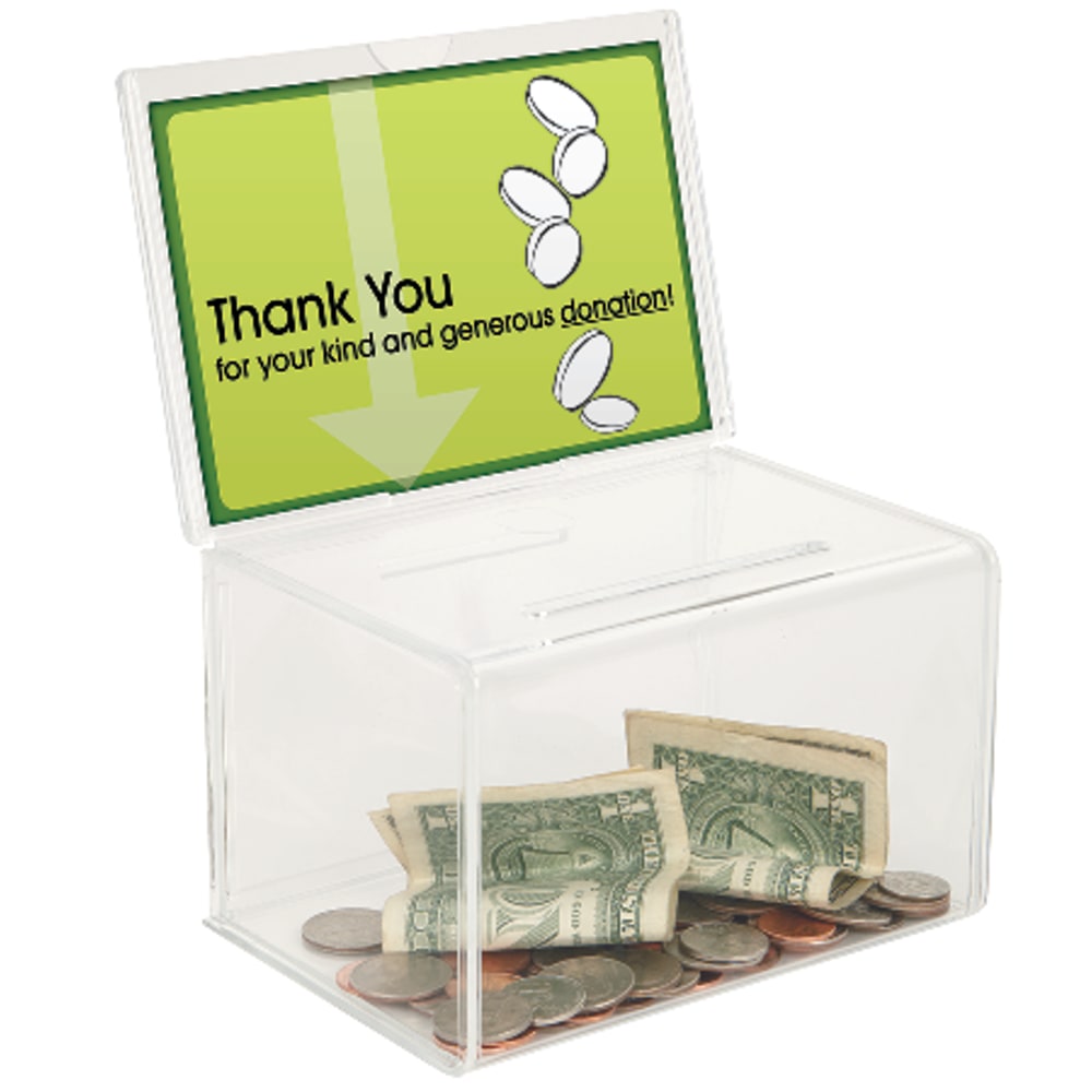 Office Depot® Brand Ballot/Coin Box, 8-1/8"H x 6"W
