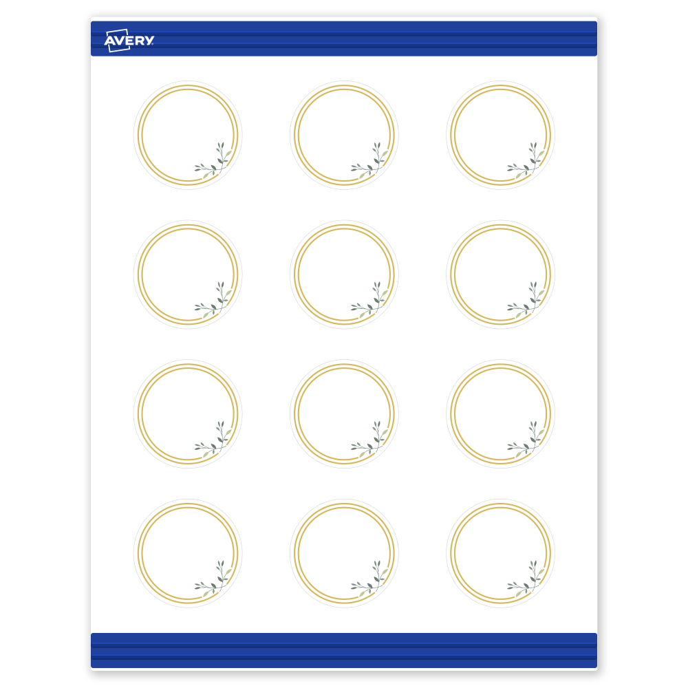 Avery® Printable Round Cards With Sure Feed® Technology,