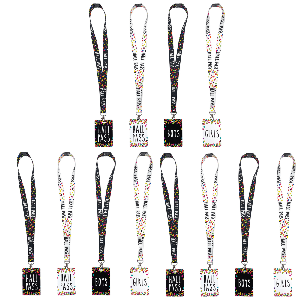 Teacher Created Resources Hall Passes With Lanyards,