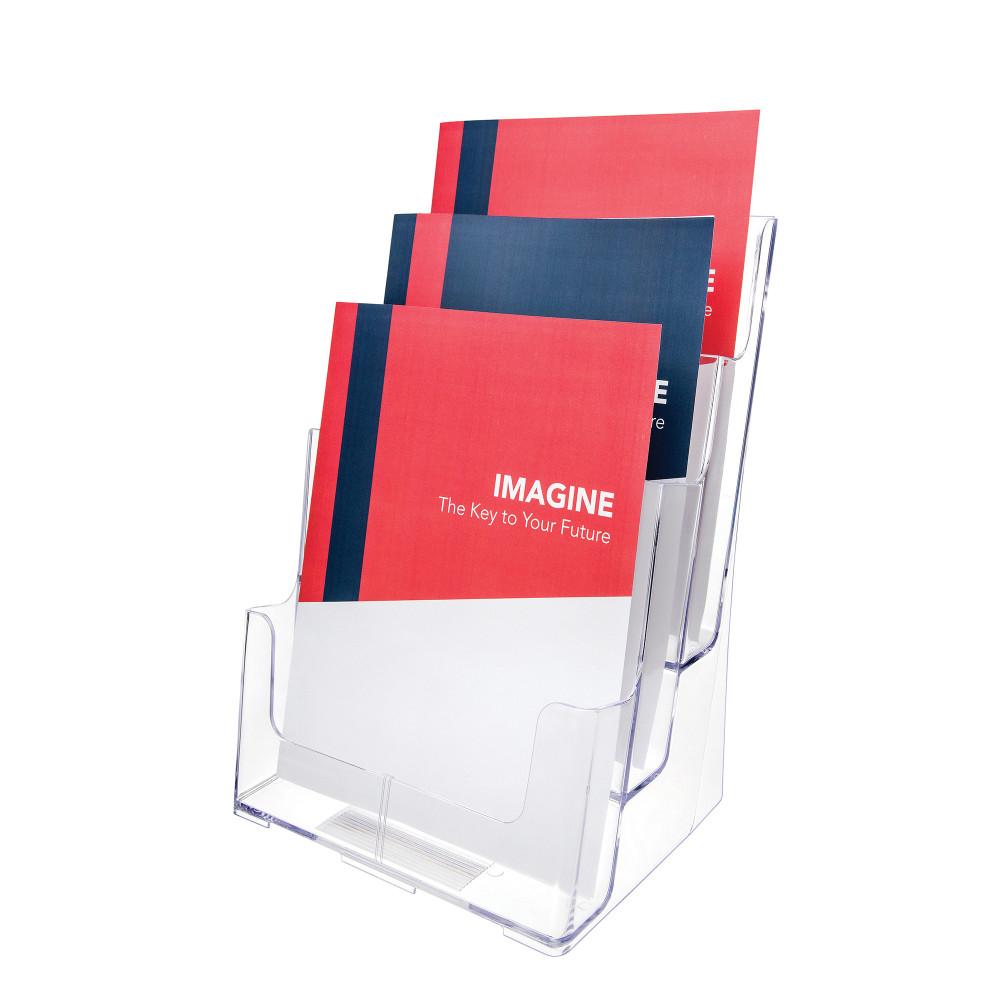 Office Depot® Brand 3-Tier Magazine Holder, 12-11/16"H x