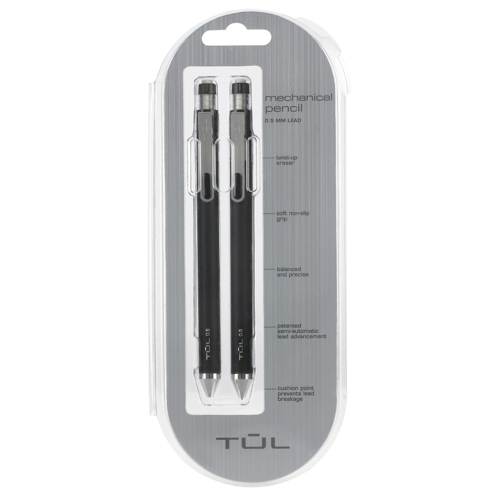 TUL® Mechanical Pencils, 0.5 mm, Black Barrels, Pack
