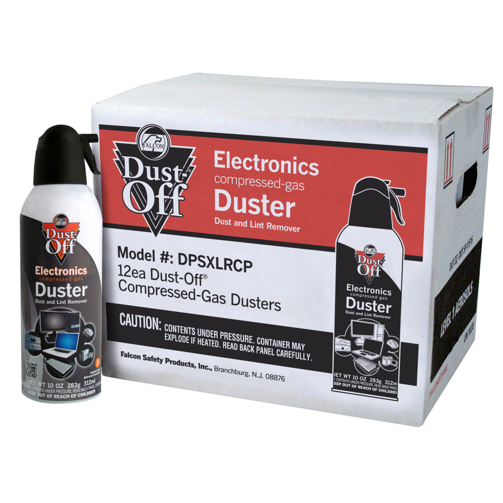 Falcon Safety Dust Off DPSXLRCP Compressed Gas, 10