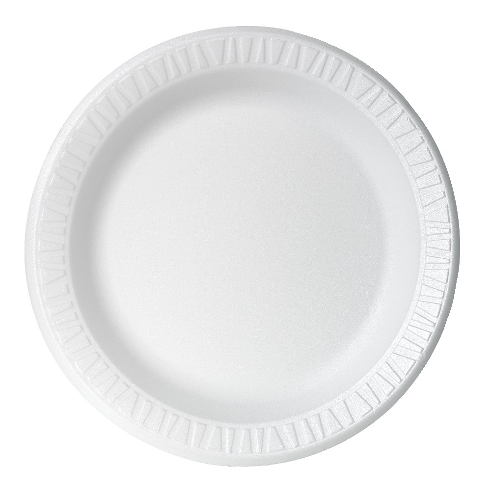 Dart Concorde Foam Plates, 9", White, Carton Of
