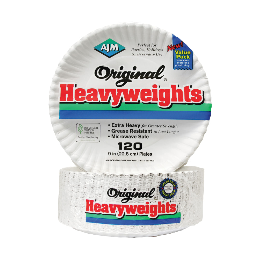 AJM Packaging Corporation Gold Label Coated Paper Plates,