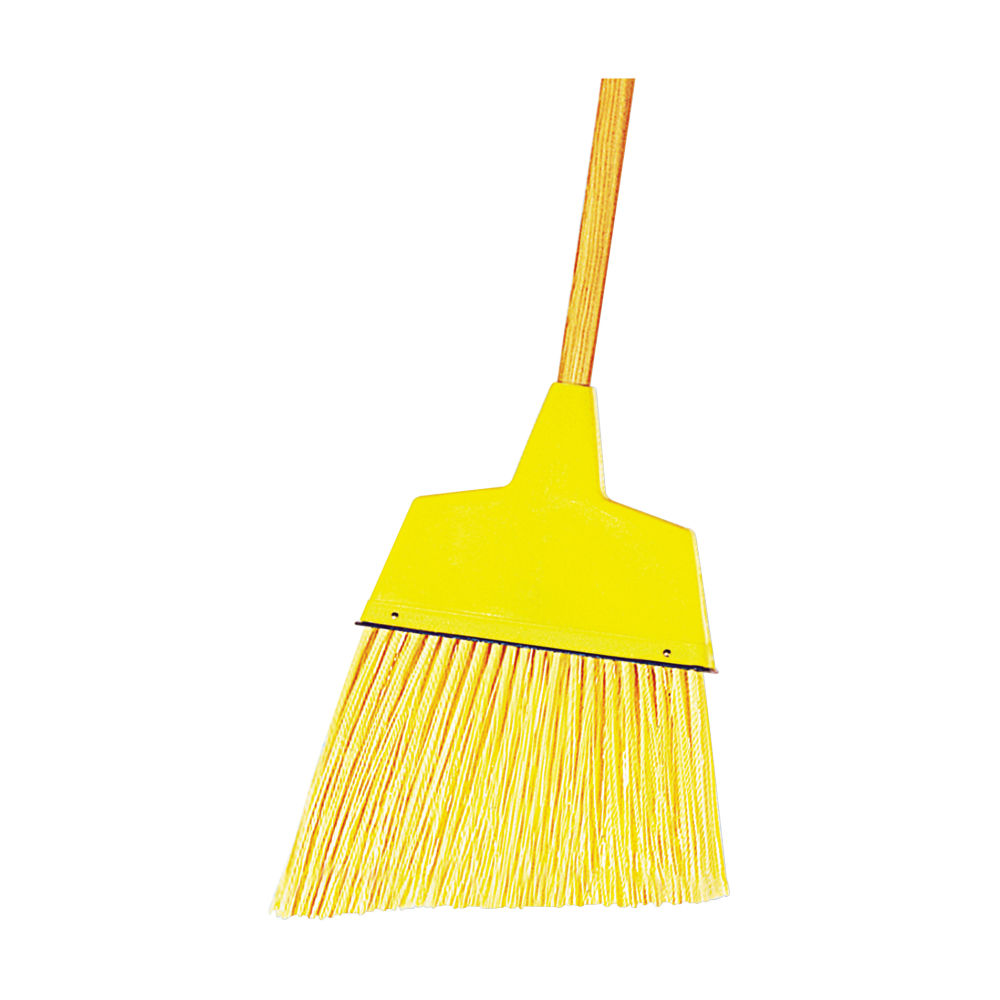 Boardwalk Angler Broom, Plastic Bristles, 53" Wood Handle,