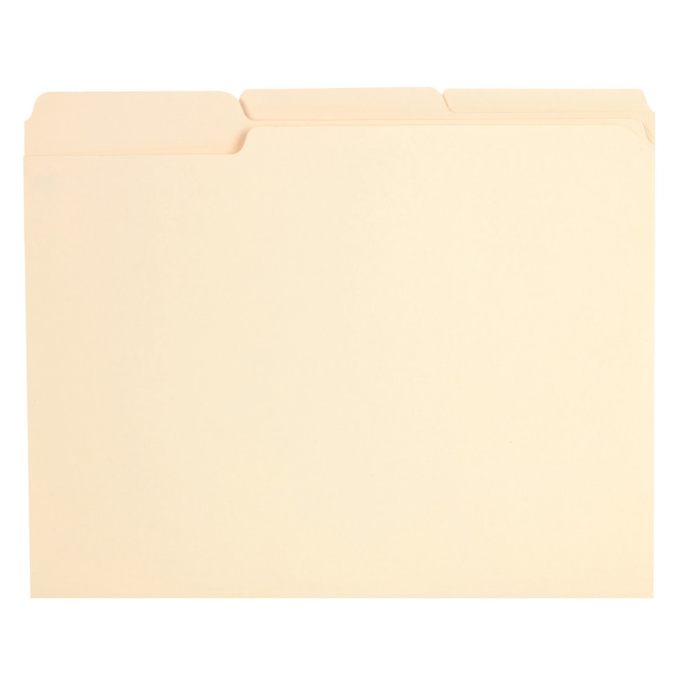 Office Depot® Brand Reinforced File Folders, 1/3-Cut Tabs,