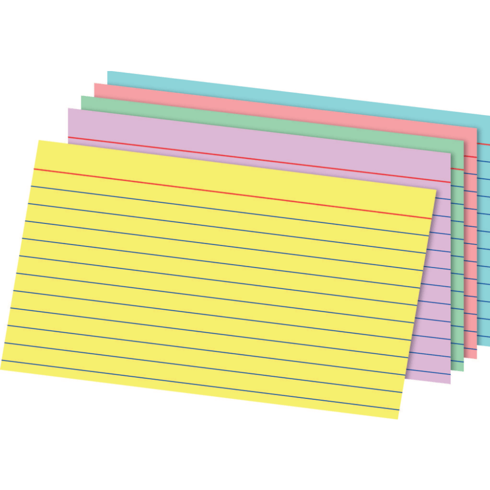 Office Depot® Brand Rainbow Index Cards, Ruled, 5"