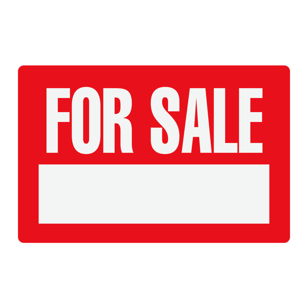 Cosco® For Sale Sign, 8" x 12", Red/White