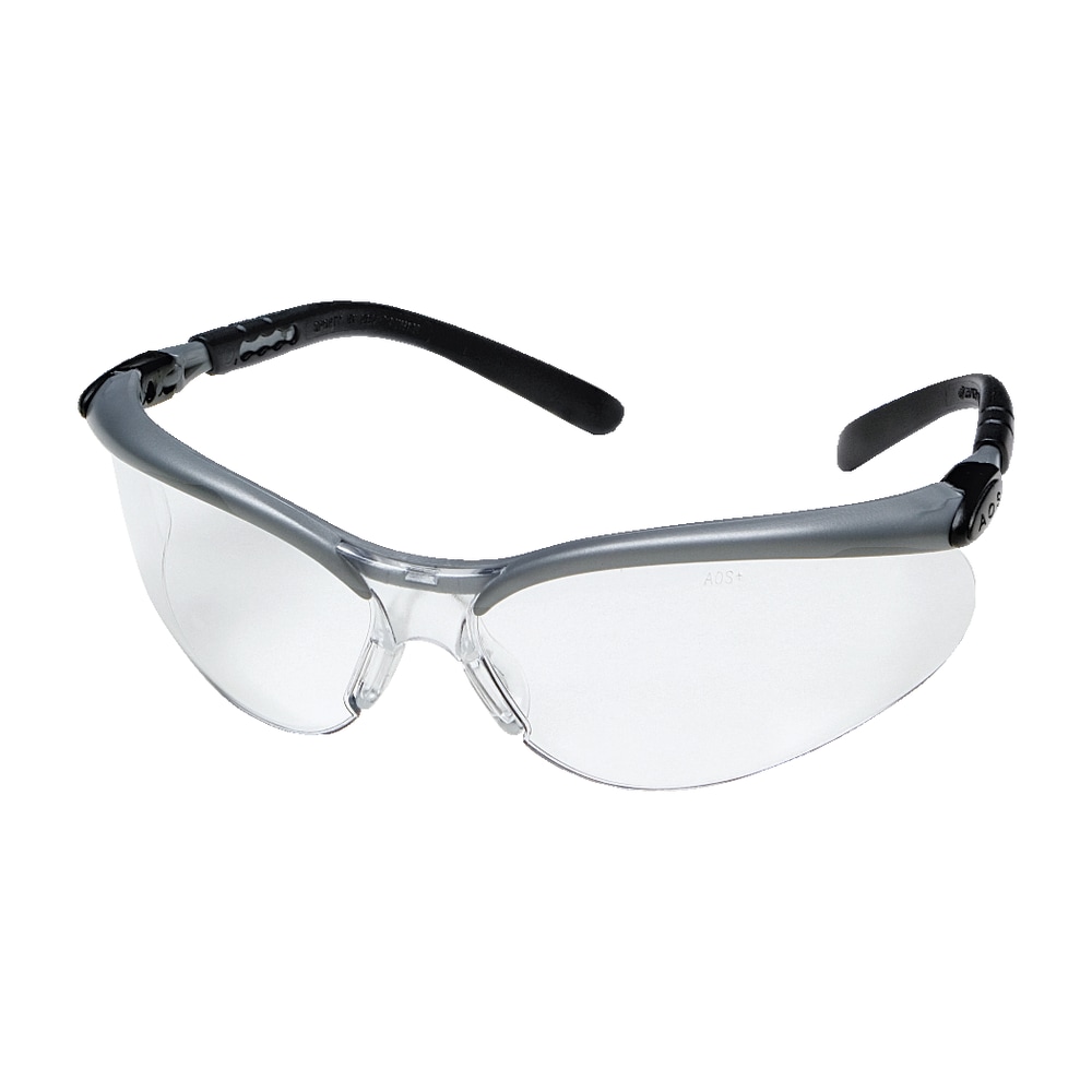 3M™ BX Protective Eyewear, Black/Silver Frame, Clear Lens