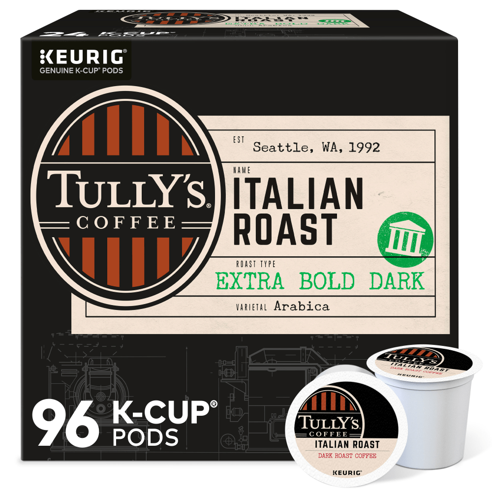 Tully&#x27;s Coffee Italian Roast Keurig Single-Serve K-Cup Pods,
