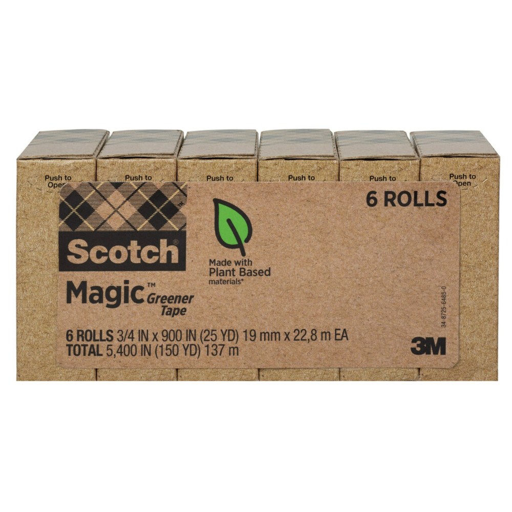 Scotch® Magic™ Invisible Tape, 3/4" x 900", Matte