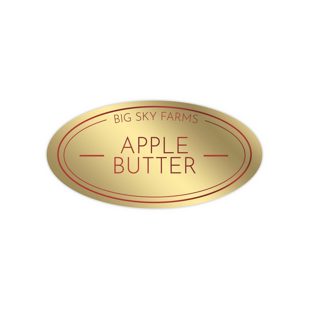 Custom Printed 1-Color Foil Stamped Labels And Stickers,