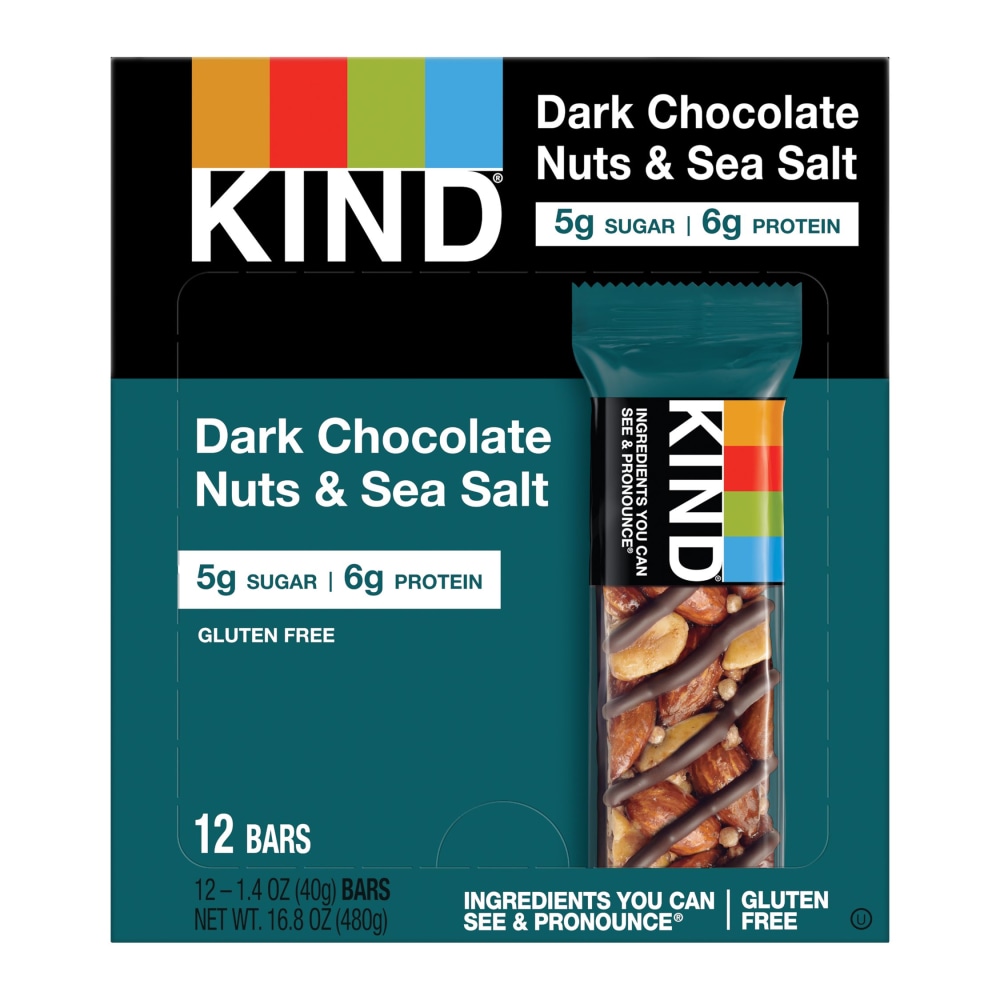 KIND Dark Chocolate, Nuts & Sea Salt Bars,