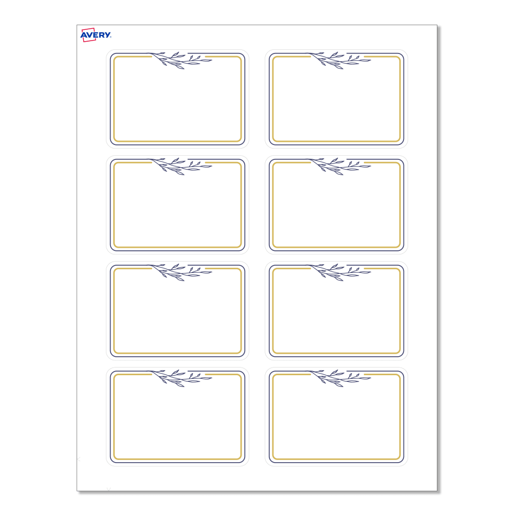 Avery® Adhesive Name Badges, S00-EXY-PRFNB10, Rectangle,