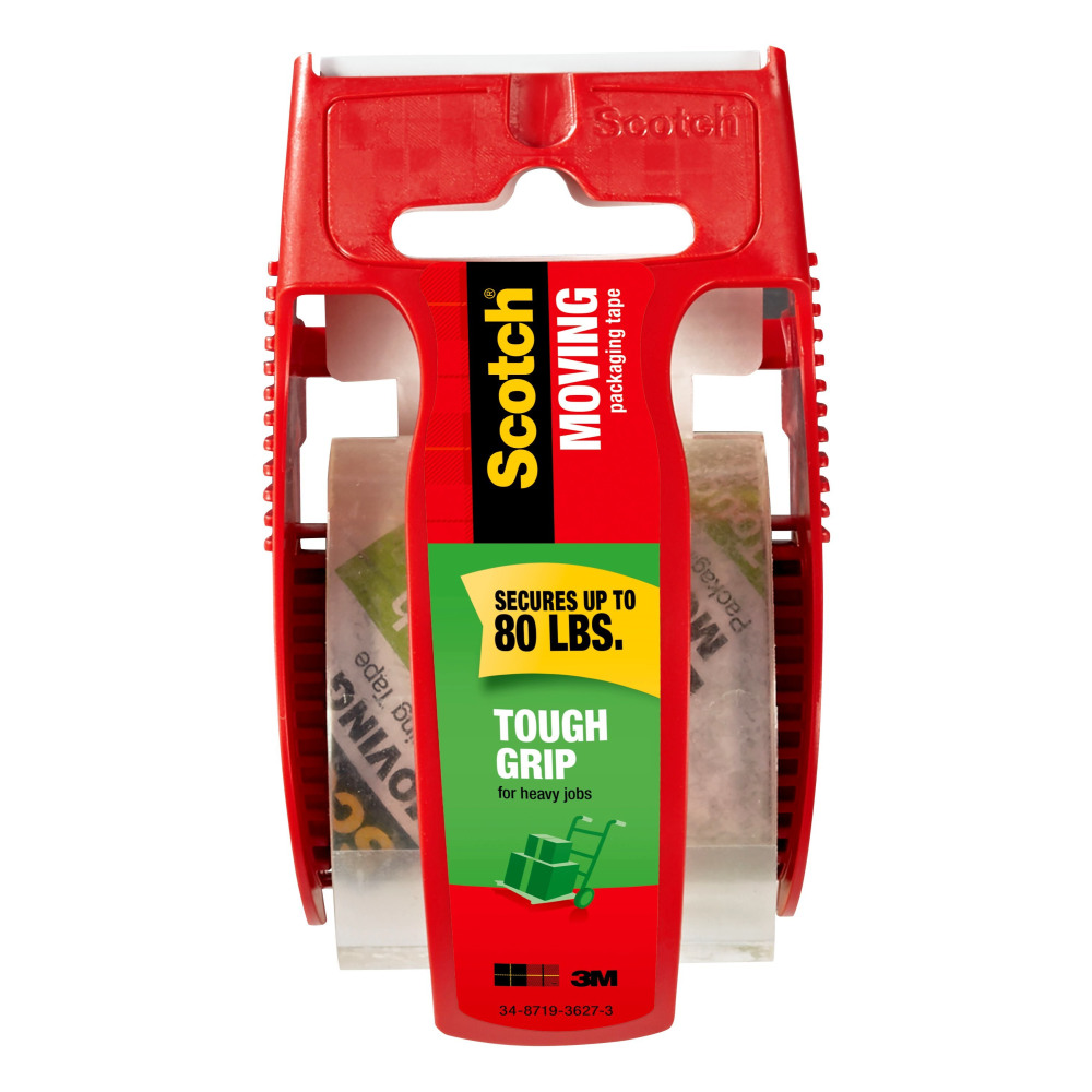 Scotch® Tough Grip Moving Packing Tape With Dispenser,