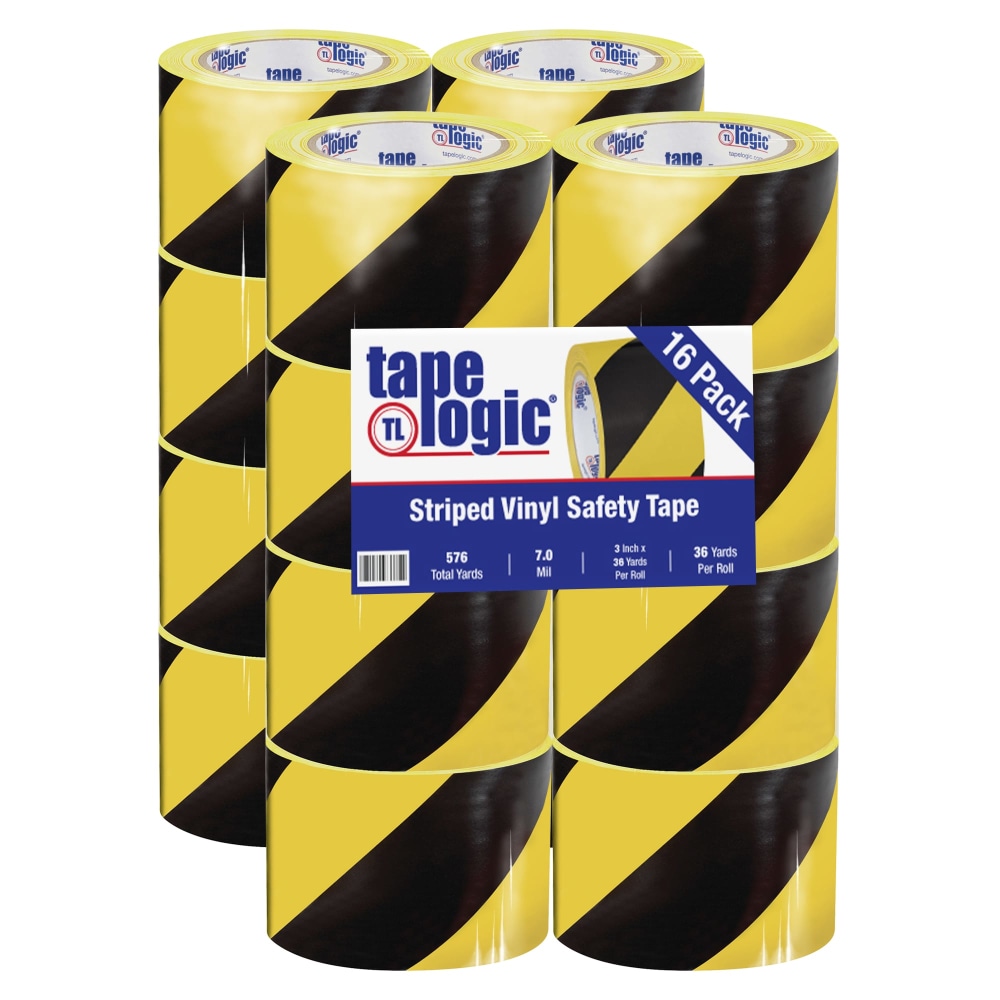 Partners Brand Solid Vinyl Safety Tape, 3" x