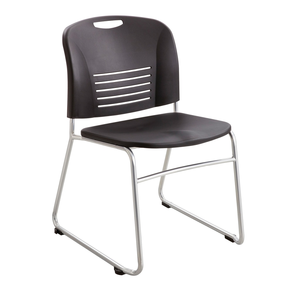 Safco® Vy™ Stackable Chairs, Sled Base, Black, Set
