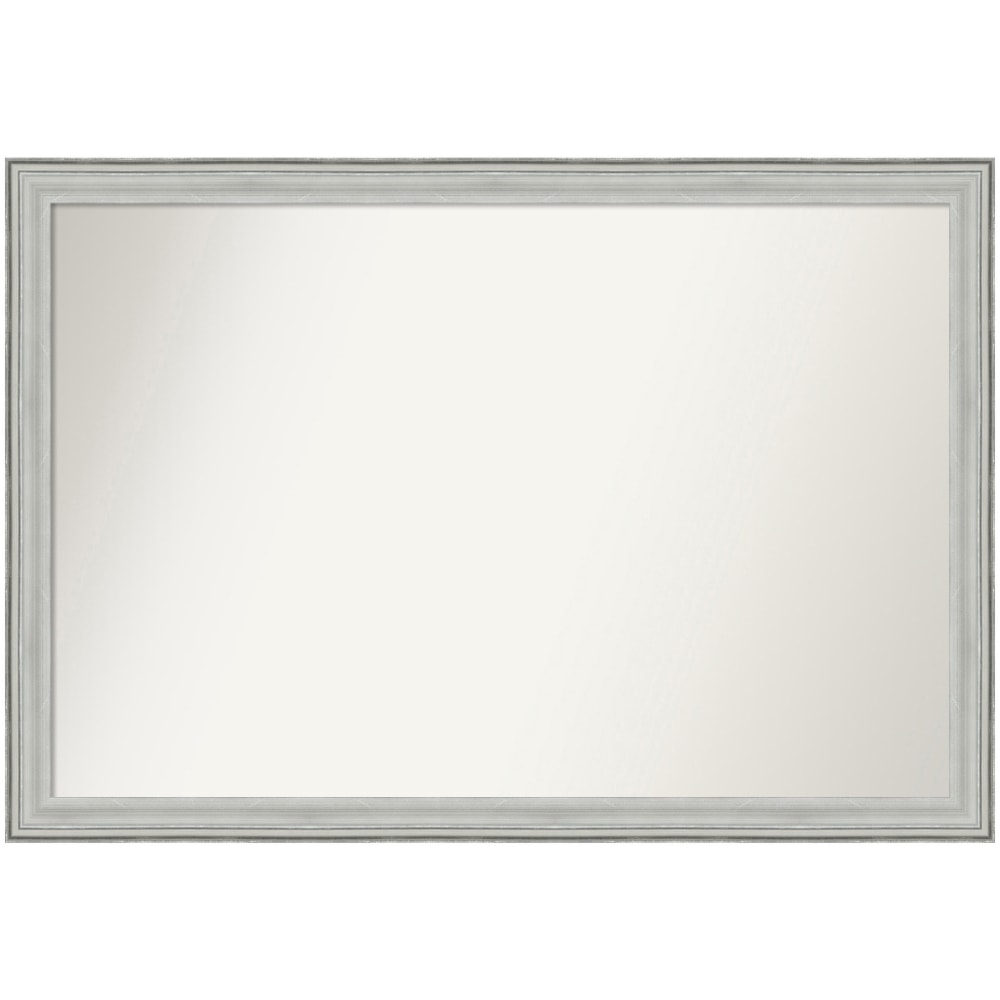 Amanti Art Non-Beveled Rectangle Framed Bathroom Wall Mirror,