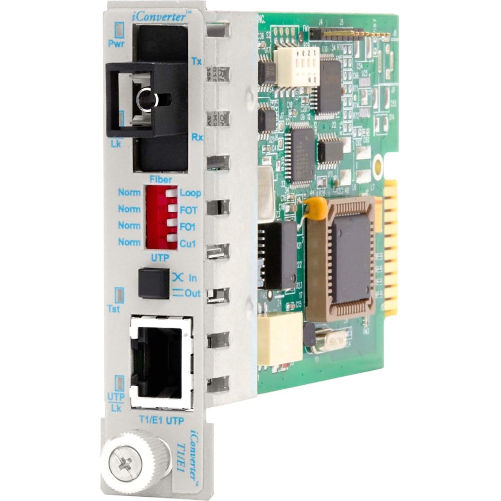 Omnitron iConverter T1/E1 Single-Fiber Media Converter RJ48 SC
