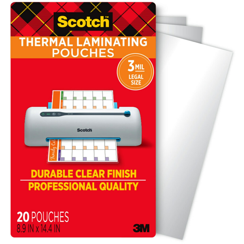 Scotch® Thermal Laminating Pouches, 20 Laminating Sheets, 3