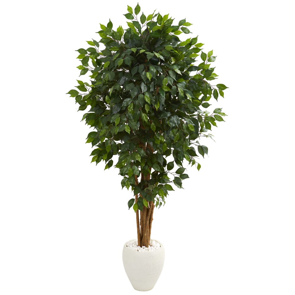 Nearly Natural Ficus 72”H Artificial Tree With Planter,