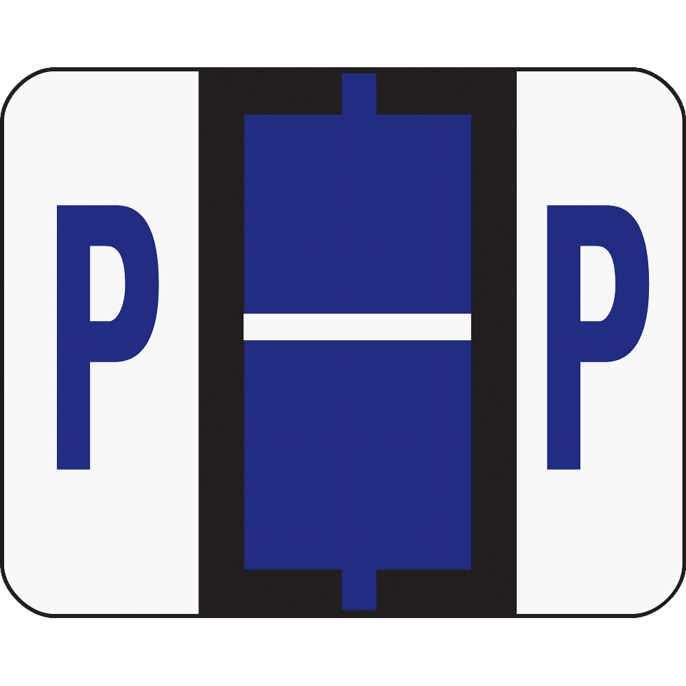 Smead® BCCR Bar-Style Permanent Alphabetical Labels, P, Violet,