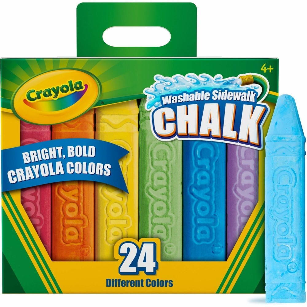 Crayola® Washable Sidewalk Chalk, 4", Assorted Colors, Box