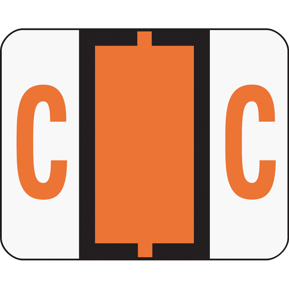 Smead® BCCR Bar-Style Permanent Alphabetical Labels, C, Dark