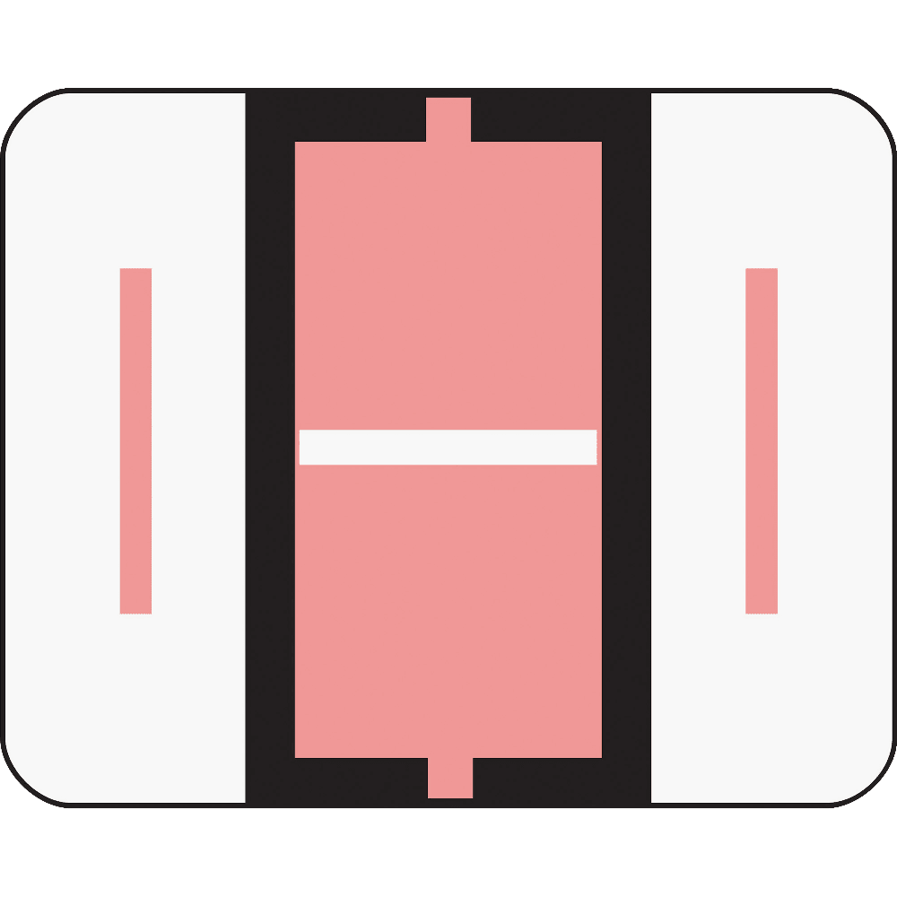 Smead® BCCR Bar-Style Permanent Alphabetical Labels, I, Pink,