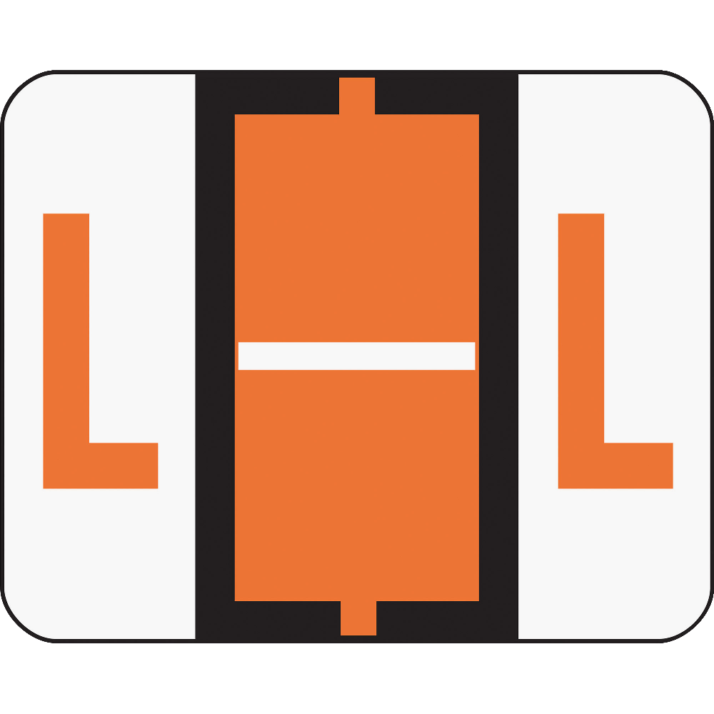 Smead® BCCR Bar-Style Permanent Alphabetical Labels, L, Dark