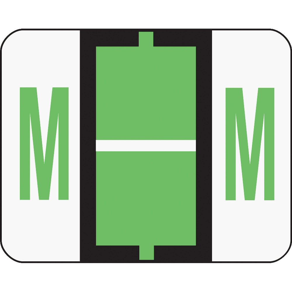 Smead® BCCR Bar-Style Permanent Alphabetical Labels, M, Light