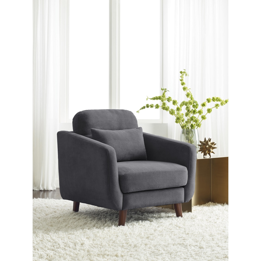 Serta® Sierra Collection Arm Chair, Slate Gray/Chestnut