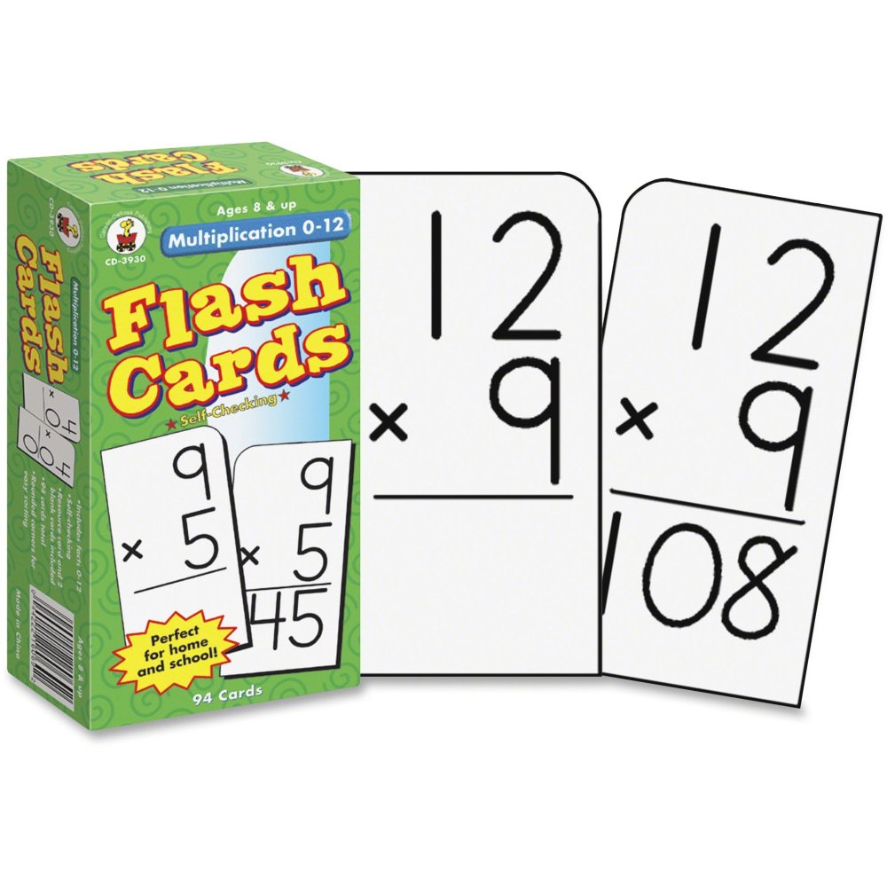 Carson-Dellosa Flash Cards — Multiplication 0-12, Pack Of