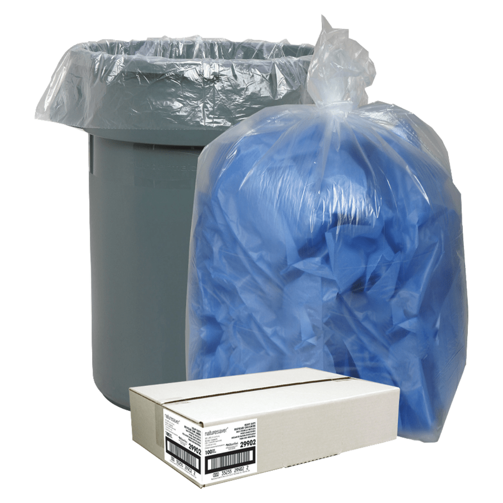 Nature Saver® Trash Bags, 55 Gallon, 30% Recycled,