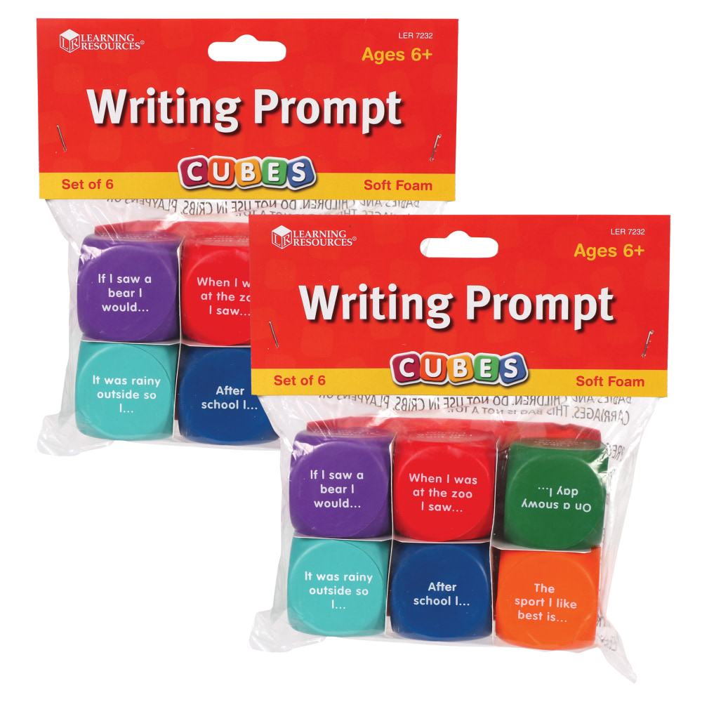 Learning Resources Writing Prompt Cubes, 1-5/8", Assorted