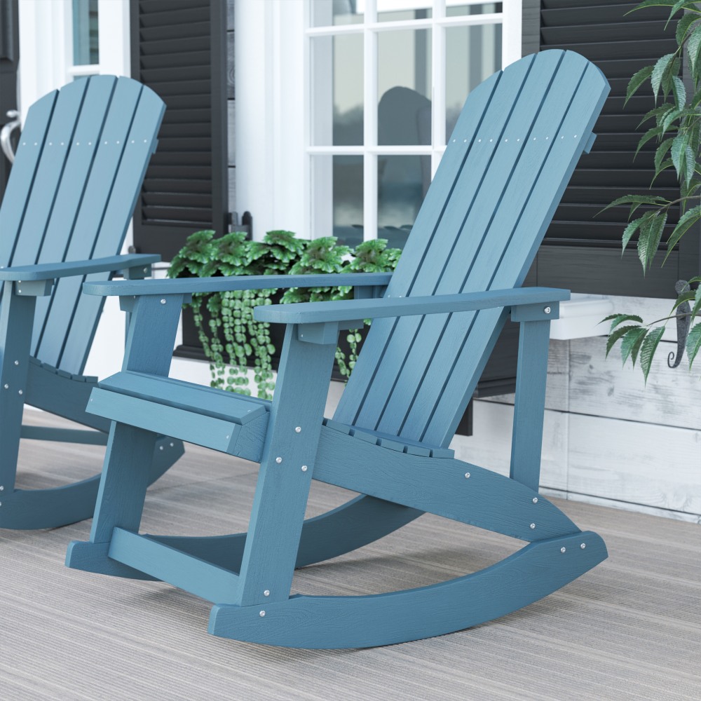 Flash Furniture Savannah All-Weather Adirondack Rocking Chair,