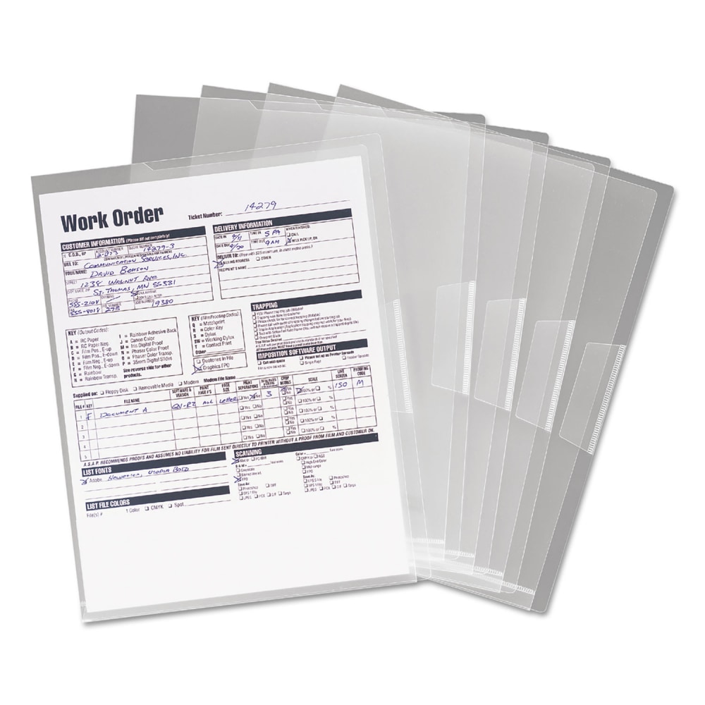 Smead® Poly Translucent Project Jackets, Letter Size, Clear,