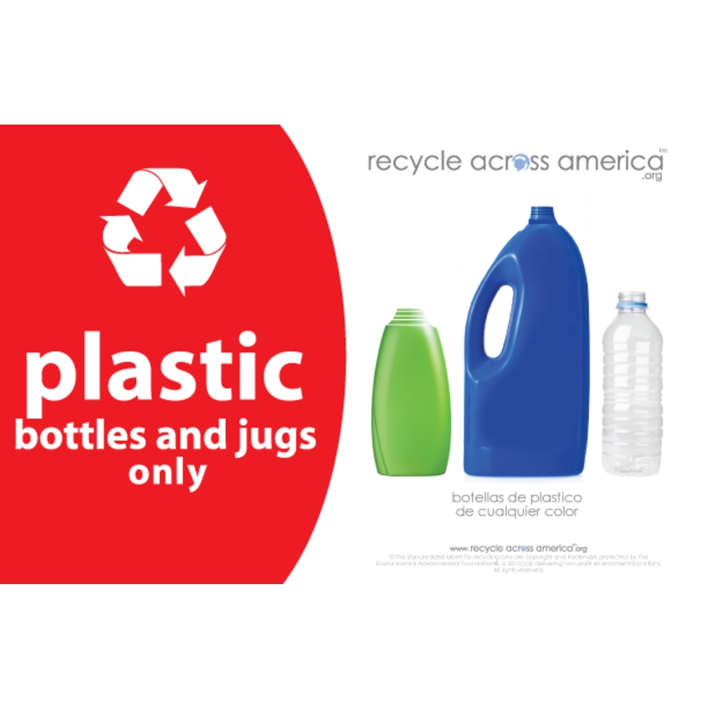 Recycle Across America Plastics Standardized Recycling Label,