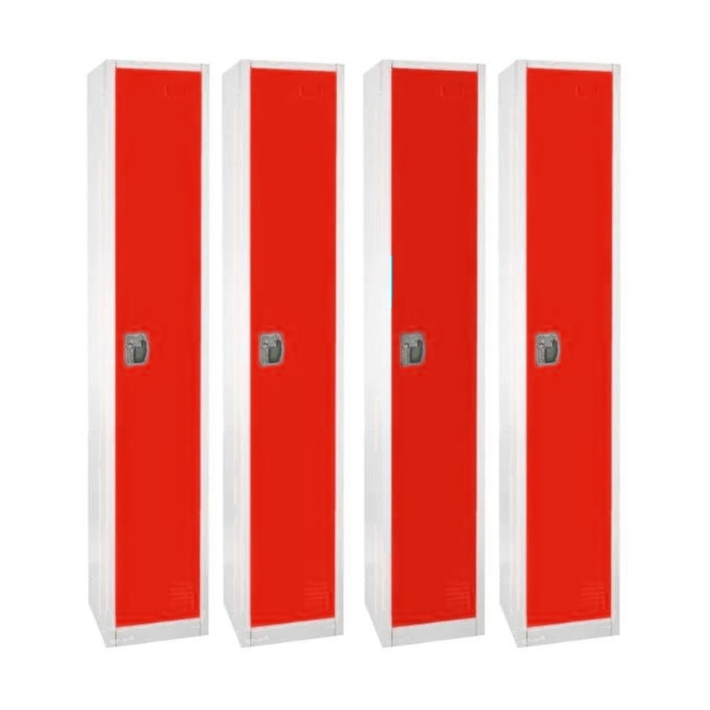 Alpine AdirOffice 1-Tier Steel Lockers, 72"H x 12"W
