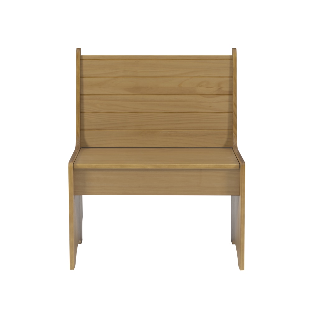 Linon Payson Wooden Storage Bench With Backrest, 33-3/5”H